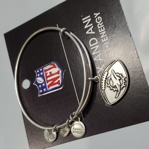 Alex and Ani NFL Miami Dolphins Silvertone bracelet